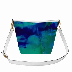 Liquid Blue Zip Bucket Crossbody Bag