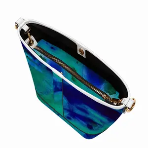 Liquid Blue Zip Bucket Crossbody Bag