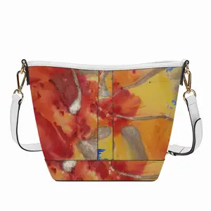 Flower Flame Zip Bucket Crossbody Bag