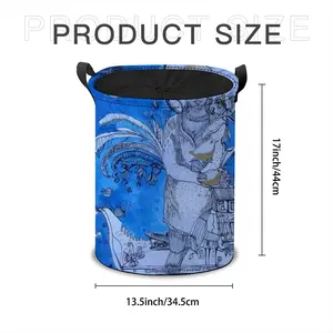 Drawing Ink - Blue Diva Laundry Basket