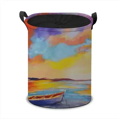 Sunset Boat Laundry Basket