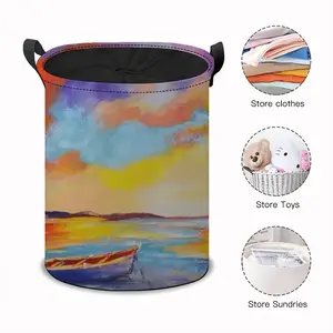 Sunset Boat Laundry Basket