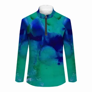 Women Liquid Blue Crewneck Sweatshirt