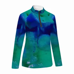 Women Liquid Blue Crewneck Sweatshirt