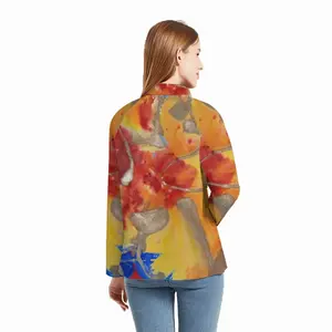 Women Flower Flame Crewneck Sweatshirt