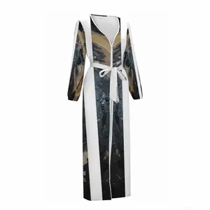 Women Black Matter Sleep Bathrobe