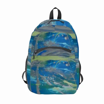 Lime Green Blue Backpack Sports Bag