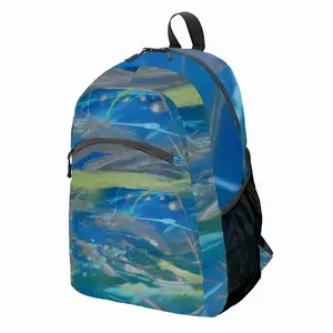 Lime Green Blue Backpack Sports Bag