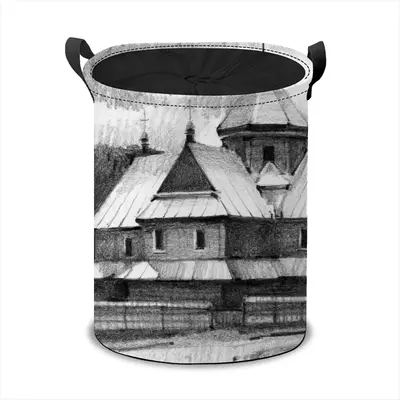 Church In The Carpathians Laundry Basket