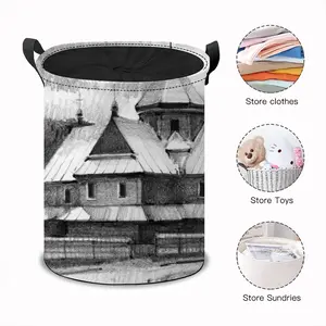 Church In The Carpathians Laundry Basket