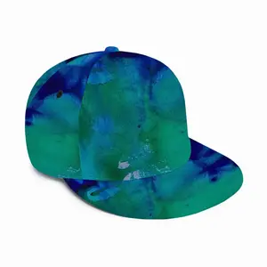 Liquid Blue Full-width Flat Brim Hat