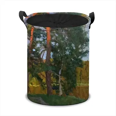 Evening In A Pine Forest Laundry Basket