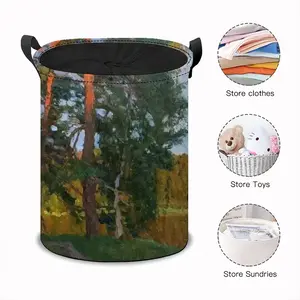 Evening In A Pine Forest Laundry Basket