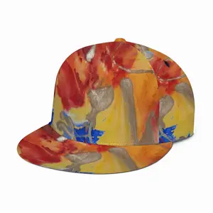 Flower Flame Full-width Flat Brim Hat