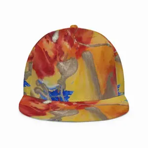 Flower Flame Full-width Flat Brim Hat