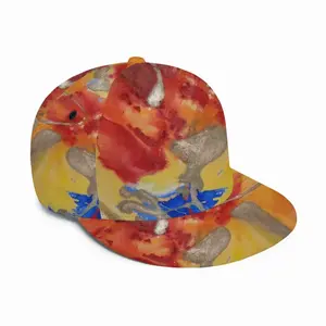 Flower Flame Full-width Flat Brim Hat