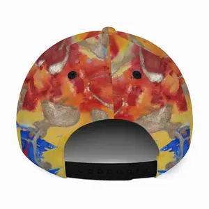 Flower Flame Full-width Flat Brim Hat