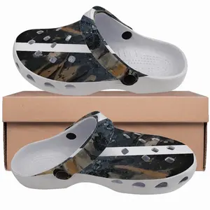 Men Black Matter Garden Clogs Shoes