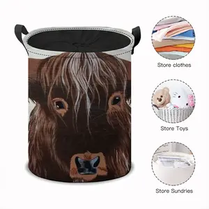 Bull - Red Bull Taurus Animals Buffalo Wild Laundry Basket