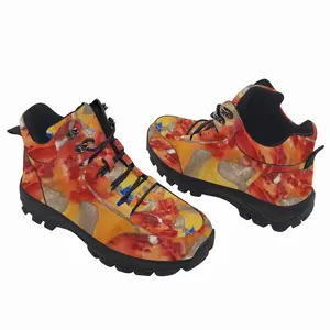 Men Flower Flame Hiking Climbing Shoes