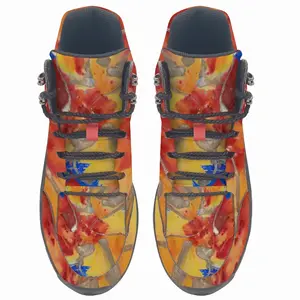 Men Flower Flame Hiking Climbing Shoes