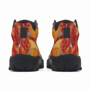 Men Flower Flame Hiking Climbing Shoes