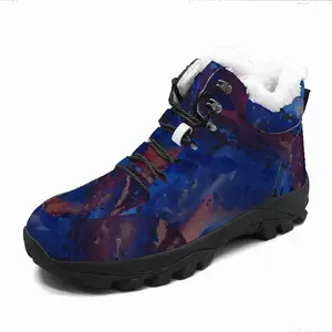 Men Silver-Blue Hiking Climbing Shoes (Fur)