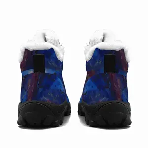 Men Silver-Blue Hiking Climbing Shoes (Fur)