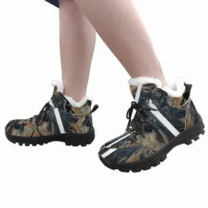 Men Black Matter Hiking Climbing Shoes (Fur)