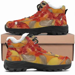 Men Flower Flame Hiking Climbing Shoes (Fur)