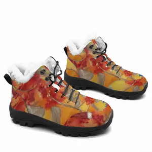 Men Flower Flame Hiking Climbing Shoes (Fur)