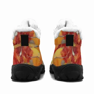 Men Flower Flame Hiking Climbing Shoes (Fur)