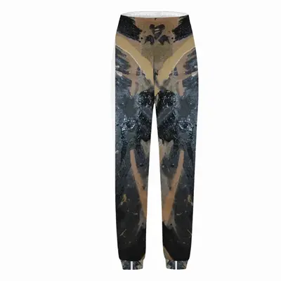 Women Black Matter Casual Sports Pants