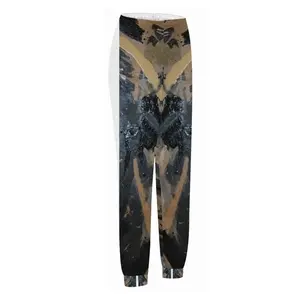 Women Black Matter Casual Sports Pants