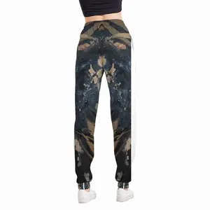 Women Black Matter Casual Sports Pants