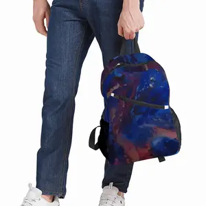 Silver-Blue Casual Backpack Bag