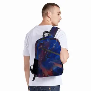 Silver-Blue Casual Backpack Bag