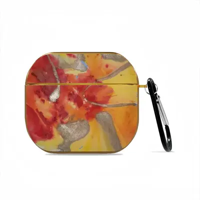 Flower Flame Airpods 3 Case (Hard Shell, Golden)