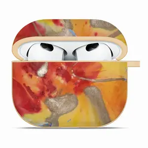 Flower Flame Airpods 3 Case (Hard Shell, Golden)