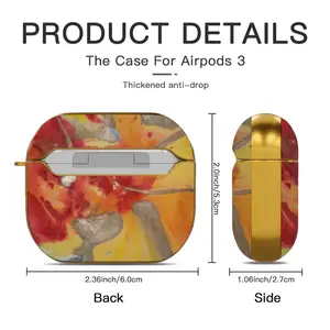 Flower Flame Airpods 3 Case (Hard Shell, Golden)