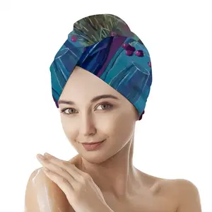 Evening Flowers Hair Dryer Cap (Flannel)