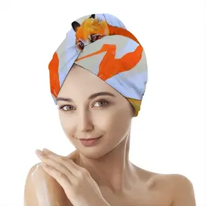 Foxes On The Road Hair Dryer Cap (Flannel)