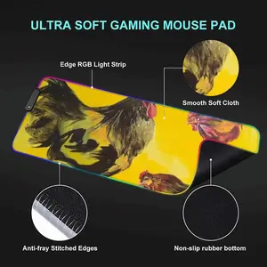 Rooster And Chickens Keyboard Mouse Pad (Illuminated)