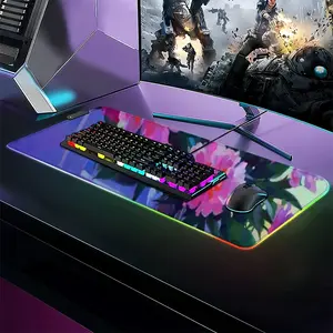 Peonies Keyboard Mouse Pad (Illuminated)