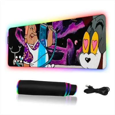 Gang Paint Very Peri Animals People Women Keyboard Mouse Pad (Illuminated)