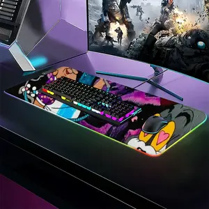 Gang Paint Very Peri Animals People Women Keyboard Mouse Pad (Illuminated)