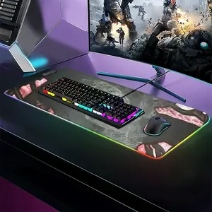 Black Web Keyboard Mouse Pad (Illuminated)