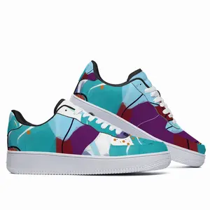 Men Orange Joy And Cerulean Skies Low Top Shoes