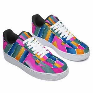 Men Watercolor Pink Blue Extra Large Low Top Shoes