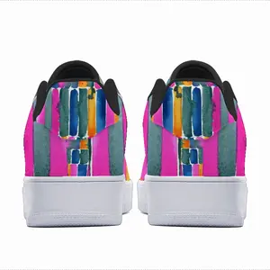 Men Watercolor Pink Blue Extra Large Low Top Shoes